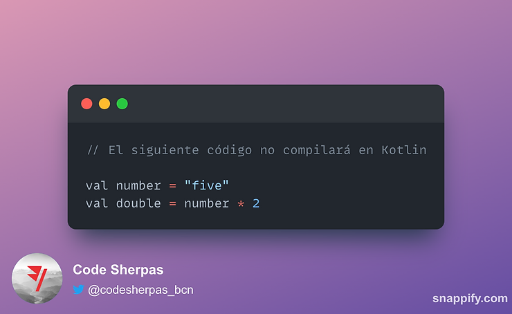 Código Kotlin que no compila