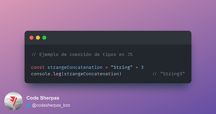 Ejemplo de coerción de tipos en JS